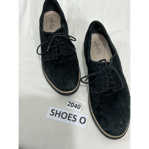 Womans Clarks Collection Ultimate Comfort Black Suede Lace Up Wedge Heel Shoe 10